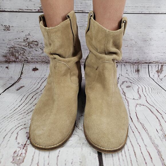 ASOS Women's Tan Faux Suede Western Ankle Boots Size 5 - Picture 2 of 12